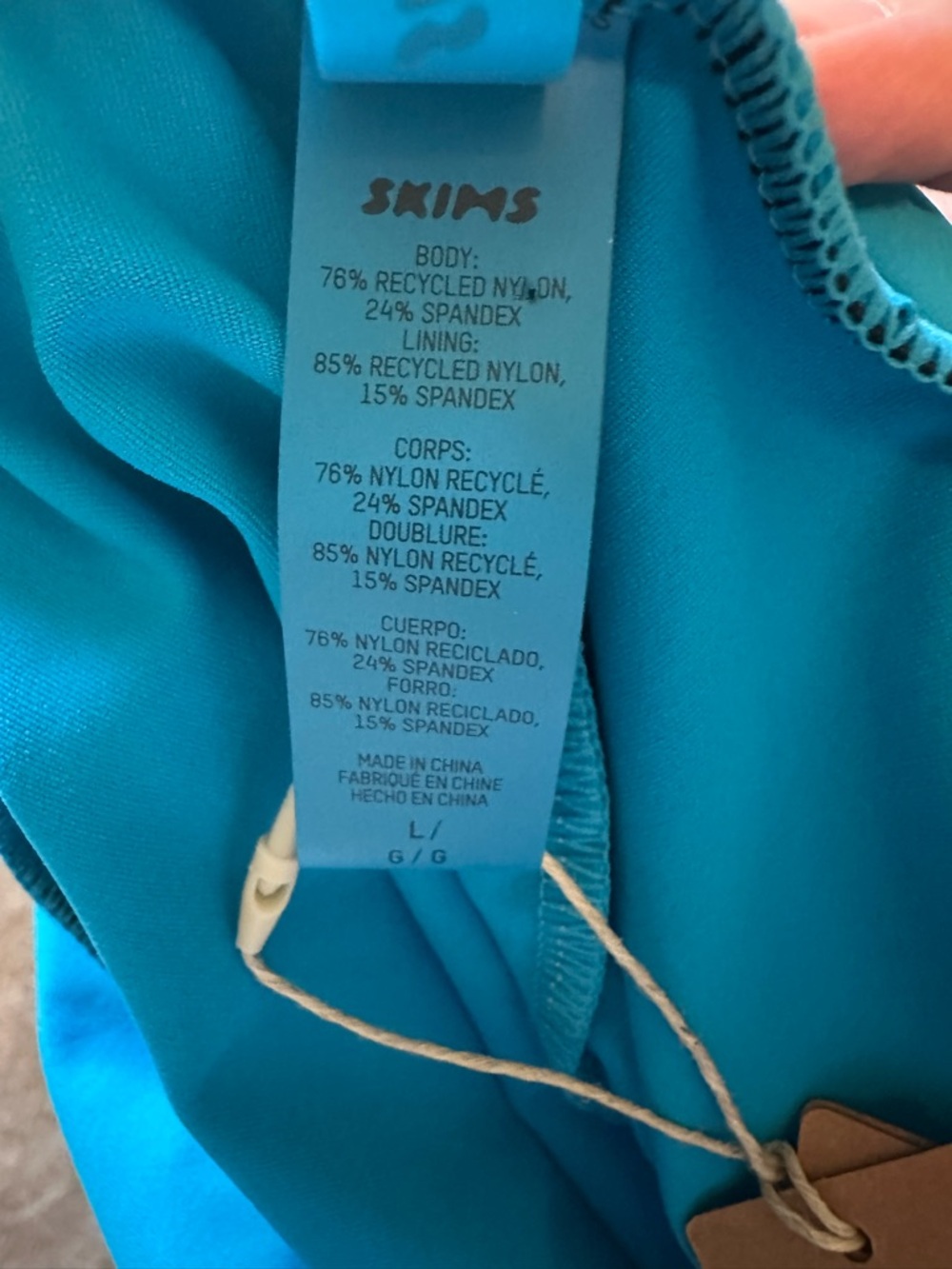 Skims Sarong Swim Skirt Turquoise NWT - Picture 6 of 6